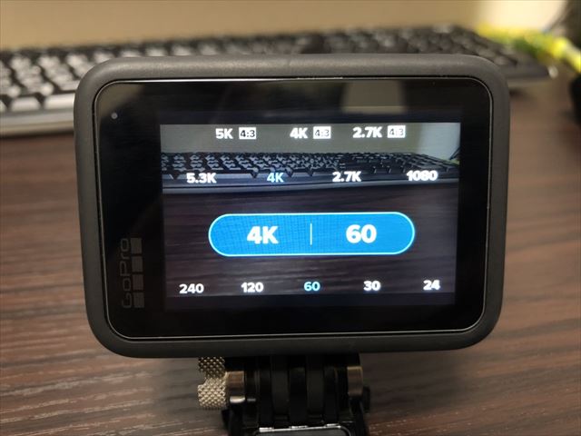 GoPro 4K 60fps設定