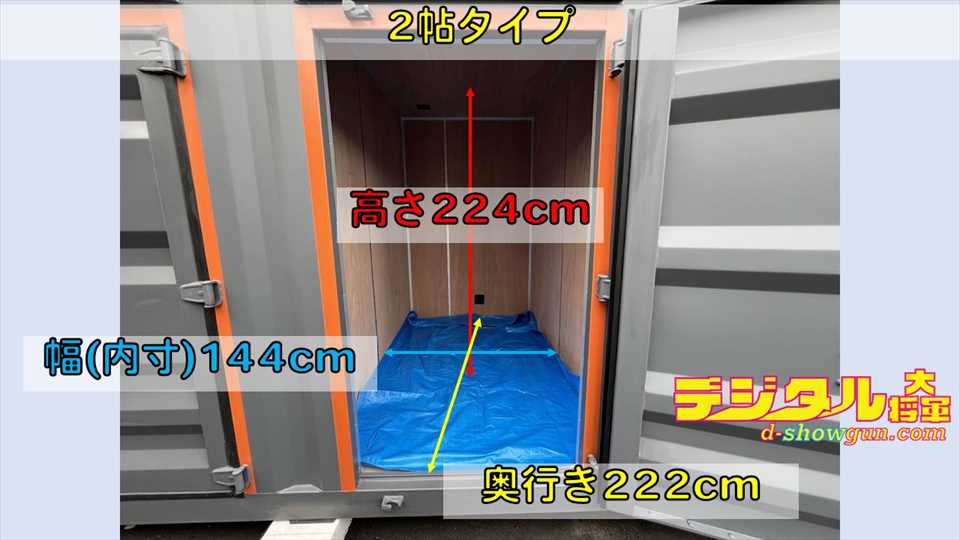 借りたコンテナの広さ